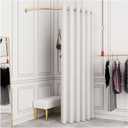 Clothing Store Fitting Room, 39 in Dressing Room Used in Mall, Boutique and Office, Corner Wall Mounted Changing Room for Privacy Protection (White, 39.37x78.74IN)