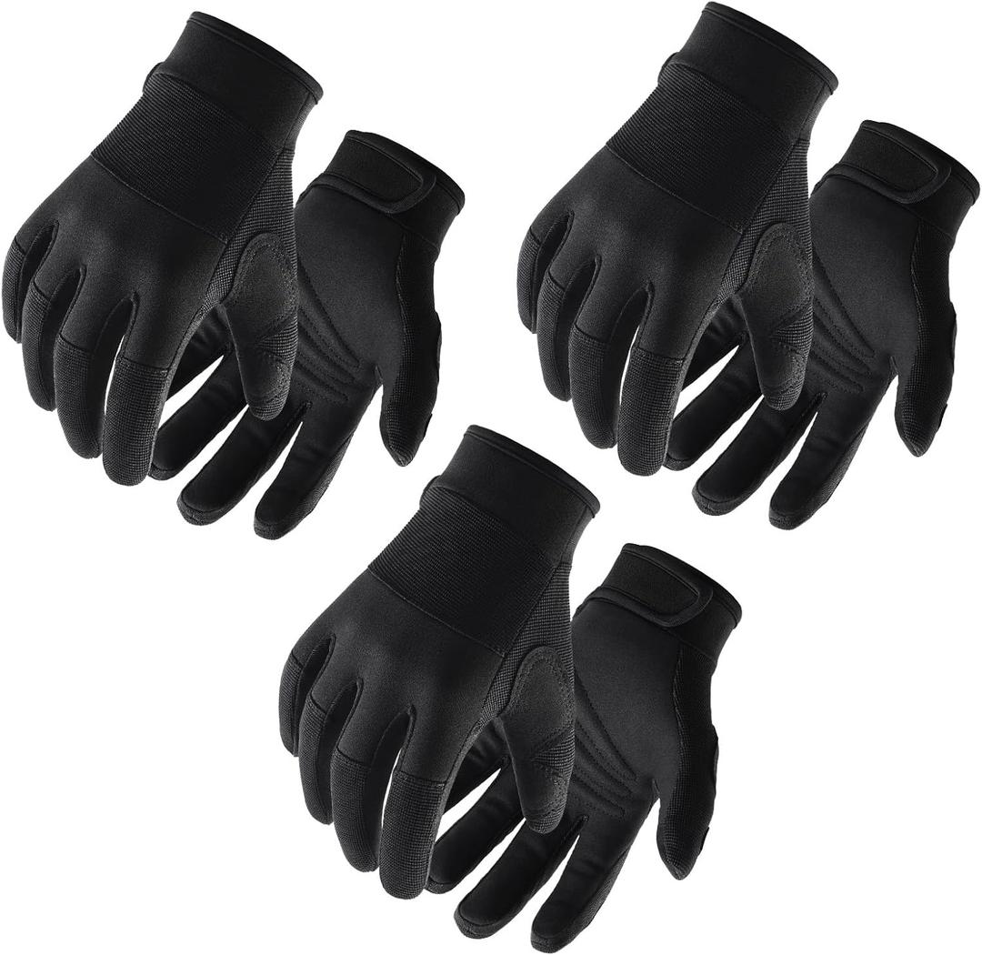 OZERO Work Gloves for Men Women: Mechanic Glove Touchscreen Firm Grip Dexterity Light Duty Gloves for Gardening Construction (Large)