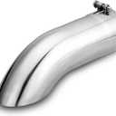 LCGP Turn Down Exhaust Tip 3.5" Inlet, 3.5" Inside Diameter Inlet, 12 Length Stainless Steel Bolt-On Exhaust Pipe