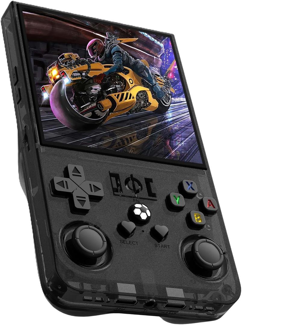 R36MAX Retro Gaming Console, 4.0 Inch Handheld Game Console with 256GB Classic Video Games Inchluded,Support 30+ Simulators, Hand Held Game Console for Christmas (Black)
