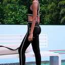 Nirovien Womens 2 Piece Workout Sets Athletic Yoga Sets Pilates Gym Outfits Butt Lifting Leggings and Sports Bra (Black, M)