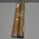 French Door Curtain Rod, Dual Installation (Screws or Adhesive), 3/8” Slim Satin Nickel Café Rod Set of 2 for French Doors, Kitchen Windows, Door Glass 2 Pack