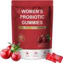 Probiotics for Women with Cranberry Extract - Daily Gummy Supplement for Feminine Balance, Digestive & Immune Support - 60 Gummies (1)