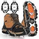 Crampons for Shoes with 28 Stainless Steel Spikes, Anti Slip Crampons for Hiking Boots Women Men, Ice Cleats Traction Snow Grips for Hiking Jogging Fishing Walking Climbing Mountaineering