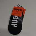 2 x HUGO Women's 2-pack Bold Logo Invisible Socks (Black)