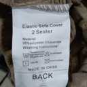 1 Pc Sofa Slipcover Set for Couch Cushion Couch Cover with Skirt Durable Washable High Elastic Stretchable Furniture Covers for Sofa Loveseat Arm Chair (Khaki, 35" x 60")