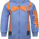 Blippi Boys Zip Up Hoodie for Toddlers and Little Kids (4T, Blue)