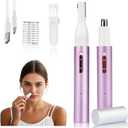 2026 Rechargeable Nose & Ear Hair Trimmer, Dual-Edge Blade Electric Clipper for Women Men, Facial & Eyebrow Hair Removal Tool, Powerful Motor, Painless, Easy to Clean 