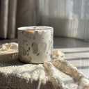 2026 New Ivory White Small Table Lamp, Stone Material,Cordless Table Lamp,3.5"Rechargeable Table Lamp ,Battery Operated Bedside Lamps,3 Colors Touch Dimmable for Bedroom Bathroom Bar Kitchen