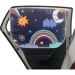 Car Window Shades for Side Windows Baby and Kids,Car Back Window Sun Shade Covers,Strong Magnetic Sunshades Curtains for Truck,27.5" x 19.5" (Starry Sky)