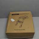 Potty Training Toilet Chair Seat with Step Stool Ladder for Kids and Toddler Boys Girls - Foldable Height Adjustable Children Toilet Training Seat with Safe Handles & Anti-Slip Pads, White-Pink