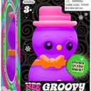 Schylling NeeDoh Squishmas Groovy Glowman - Christmas Squeeze Toy - Satisfying Snow-Like Crunch - 3.5" Tall - (Pack of 1)