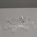 Congrats Neon Sign, LED Light Up Sign with Dimmable USB Powered Switch for Graduation Party, Gifts, Backdrop, Wall Dcor (White Congrats)