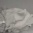 LYANER Women's Collar Neck Button Down Ruffle Front Long Sleeve Blouse Shirt Top (White)