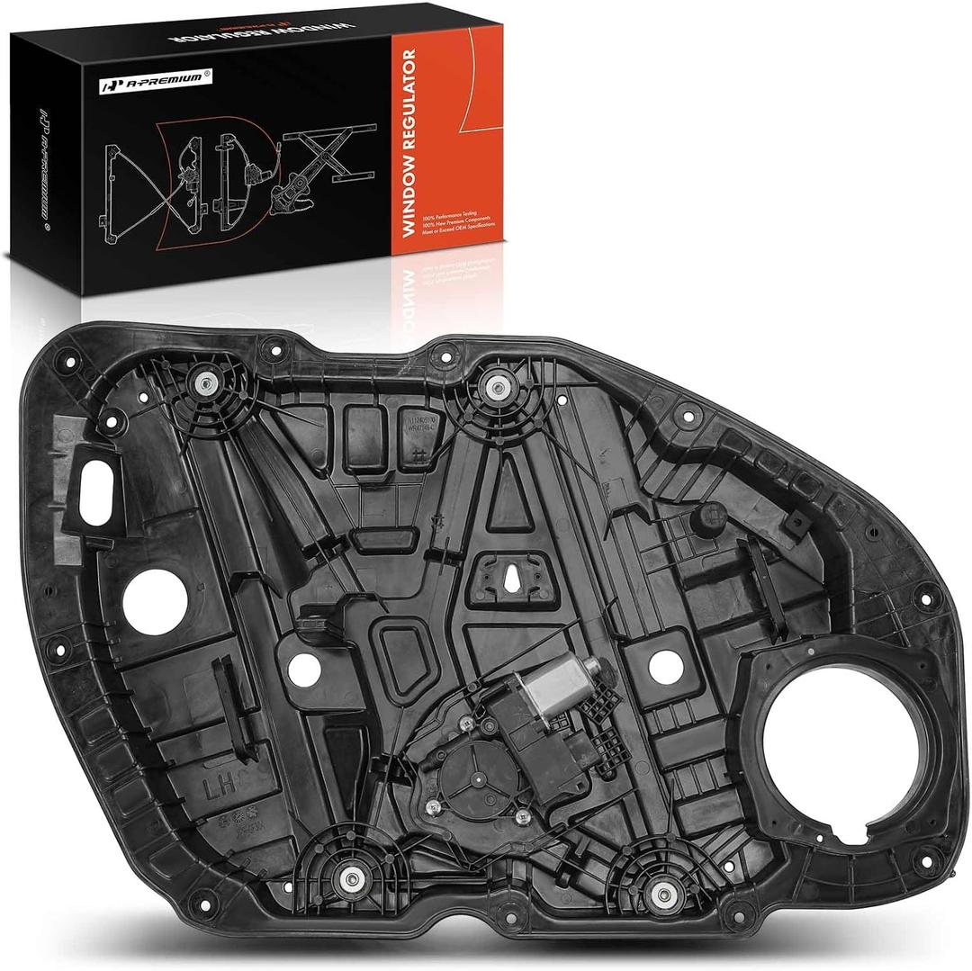 A-Premium Front Driver Side Power Window Regulator with Motor (6-Pin)Compatible with Kia Optima 2016-2020 (Gas; Built in USA; with Auto-up and Down Function)