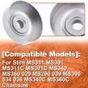 3/8" Rim Sprocket Clutch Cover Bearing Kit for Stihl MS311 MS391 MS311C MS391C MS340 MS360 029 MS290 039 MS390 034 036 MS340C MS360C Chainsaw