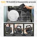 Waffle Iron with Removable Plates, 1200W All-Clad Waffle Maker for Pancake & Breakfast Sandwich, Nonstick Plates, 5-Gear Temperature Control, Cool Touch Handle, Easy to Clean for Family