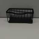 VOSAREA Kitchen Sink Sponge Organizer with Drain Design Kitchen Storage Rack for Sponges Brushes and Soap Space-saving Lightweight and Practical Design Black