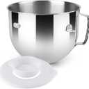 7 QT Stainless Steel Mixer Bowl for Kitchenaid Stand Mixers, 7 Quart Bowl-Lift Stand Mixerwith Lid