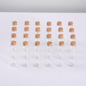 Eclaro 24 PCS 50ml 1.18''x3.94'' Mini Glass Bottles with Cork Stoppers - Suitable for DIY Christmas Decorations, Wedding Decorations, Party Gifts, Home Displays as Wishing Bottles