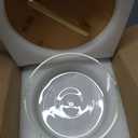 Peohud Glass Trifle Bowl, 8 Inch Clear Salad Bowl with Bamboo Lid, 85 Oz Large Dessert Serving Container for Party, Salad, Fruit, Ice Cream, Cake, Microwave Dishwasher Safe