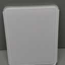 KitchenAid Classic Plastic Cutting Board with Perimeter Trench and Non Slip Edges, Dishwasher Safe, 11 inch x 14 inch, White and Gray