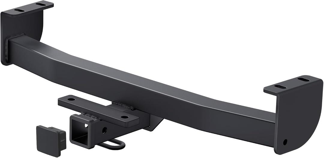 Class 3 Trailer Hitch Compatible with 2016 2017 2018 2019 2020 2021 2022 2023 Toyota Tacoma, 2 inch Rear Tow Hitch Receiver, Black Powder Coated Alloy Carbon Steel