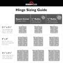 Design House Door Hinges for Interior Doors 3-Pack 3.5-inch x 3.5-inch, Design House 1/4-inch Radius Steel Door Hinge Door Hardware, Matte Black, 188888