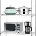 FDW 24" L14" W60" H Wire Shelving Unit Metal Shelf with 5 Tier Layer Rack Strong Steel for Restaurant Garage Pantry Kitchen Garage,Chrome