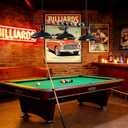 38" Pool Table Light Pendant, Fits 7'-8' Tables, 3 Light Black Metal Shade | Adjustable 39.4" Chain, Hanging Modern Billiard Lighting Fixture, for Billiards Room, Game Room, Kitchen Island, Restaurant