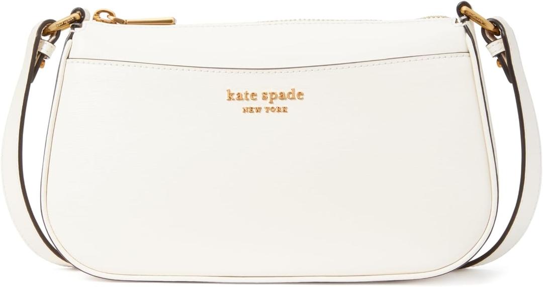 Kate Spade New York Women's Bleecker Saffiano Leather Small Crossbody (One Size, Ivory)