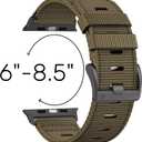 Nylon Watch Band for Apple Watch Ultra 3/2/1 Band 49mm 46mm 45mm 44mm 42mm(Series 1 2 3), Adjustable Breathable iWatch Straps for Apple Watch Ultra Bands for Men 11/10/9/8/7/6/SE/5/4/3/2/1