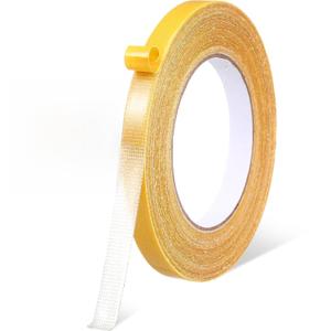 2 x Crtiin 1rolls Double Sided Fabric Tape Heavy Duty, 0.5 in x 66ft/20m, Multifunctional Hem Tape No Sew for Clothes, Curtains, Carpet, Crafts and DIY Projects, Removable Residue (350u Thick,Yellow)