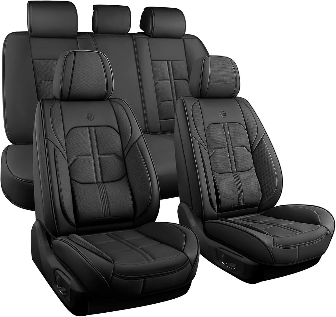 Car Seat Covers Full Set for 5 Seats Lumbar Support Breathable