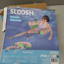 Sloosh Inflatable Pool Floats Chairs Adults, 2 Packs Floating Noodle Chair with Stripes Design Soft Fabric Covered with Sling for Swimming Pool Water Chair Pool Lounger Party Floaties