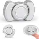 Magnetic Fingertip Spinner for All: High-Speed, 3-in-1 (Spinner, clicker, Slider), eases Anxiety & ADHD in Adults & Children. (Silver)