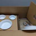 CorningWare French White 20-Pc Ceramic Bakeware Set with Lids Chip and Crack Resistant Stoneware Baking Supplies, Microwave, Dishwasher, Oven, Freezer and Fridge Safe