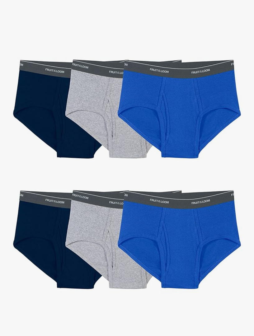 Fruit of the Loom Men's Underwear Briefs, Tag Free & Moisture Wicking, Assorted Color Multipacks Size Medium 