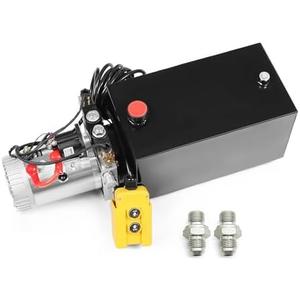 Nakkaa 12V DC Hydraulic Power Device 8 Quart/ 10 Quart/ 13 Quart Hydraulic Dump Trailer Pump for Lifting and Lowering Dump Trailer Trucks Single/Double Acting (10 Quart Double) Nakkaa 12V DC Hydraulic Power Device 8 Quart/ 10 Quart/ 13 Quart Hydraulic Dump Trailer Pump for Lifting and Lowering Dump Trailer Trucks Single/Double Acting (10 Quart Double)