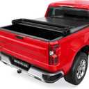 MOSTPLUS Quad FOLD Truck Bed Tonneau Cover Soft Compatible for 1988-2006 Chevy Silverado/GMC Sierra 1500 2500 3500 HD (Incl. 2007 Classic) | Fleetside 6.5 FT On Top