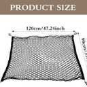 Dog Net for Car, 47.2x35.4 Inch Dual Layer Dog Car Net Barrier Pet Barrier Car Divider Back Seat Net for Most Cars Suvs and Trucks Driving Safely (Black)