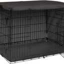 Explore Land Dog Crate Cover Heavy Duty Polyester Pet Kennel Sunshade Universal Fit for 18 inches Wire Cage (Black)