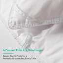 Three Geese Twin Size Pinch Pleat Duck Feather Down Fiber Comforter - All-Season Down Duvet Insert Fluffy Baffle Box Design with 8 Corner Loops for Warmth and Softness.