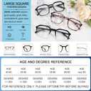 MARE AZZURO Large Square Reading Glasses Women Lightweight Readers 1.0 1.25 1.5 1.75 2.0 2.25 2.5 2.75 3.0 3.5 4.0 5.0 6.0 (Leopard)