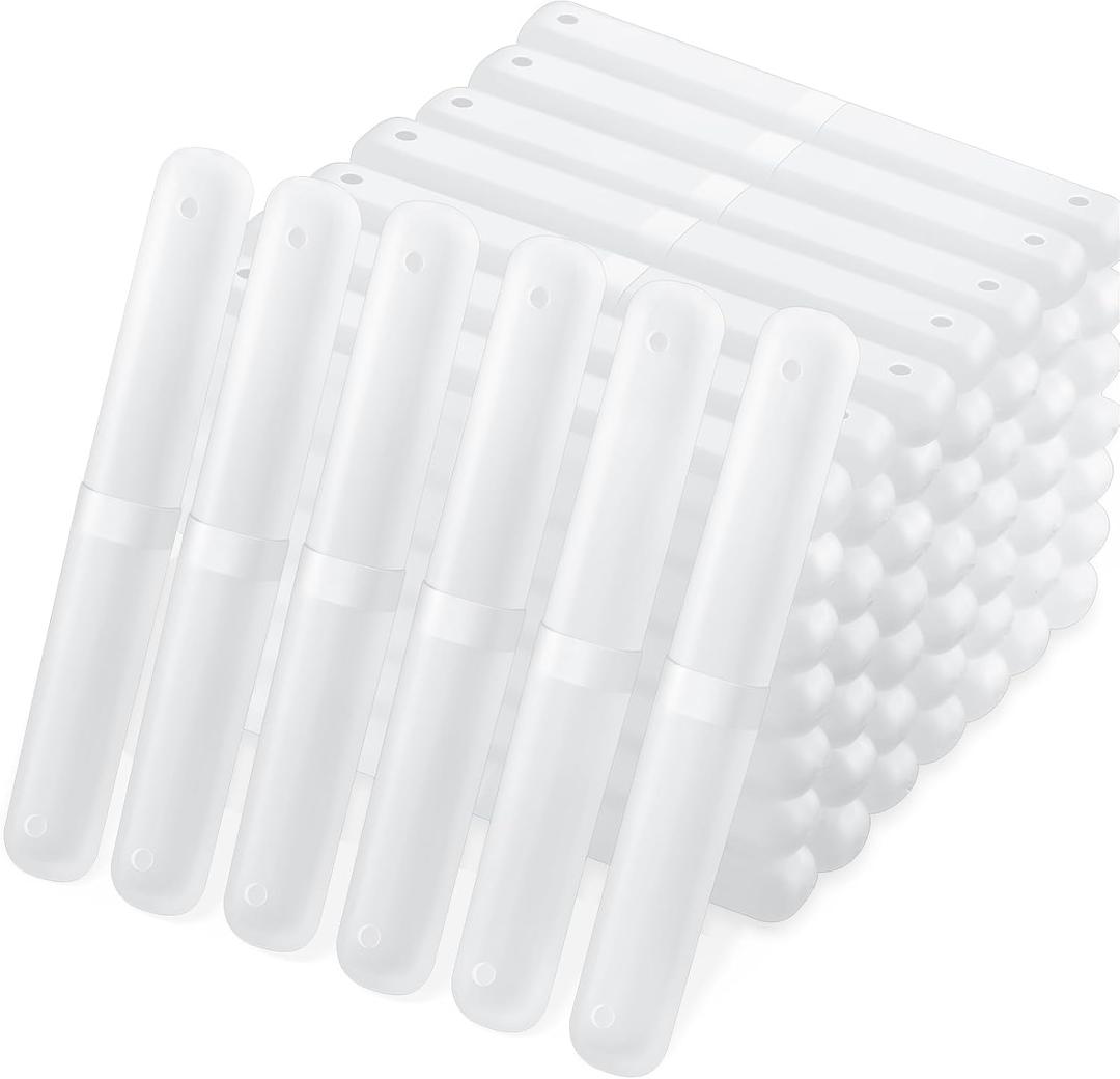 60 Pieces Plastic Toothbrush Holders Portable Travel Toothbrush Case Cover Protector Case Holders for Indoor Outdoor Travel Trip Home Camping School (Clear)