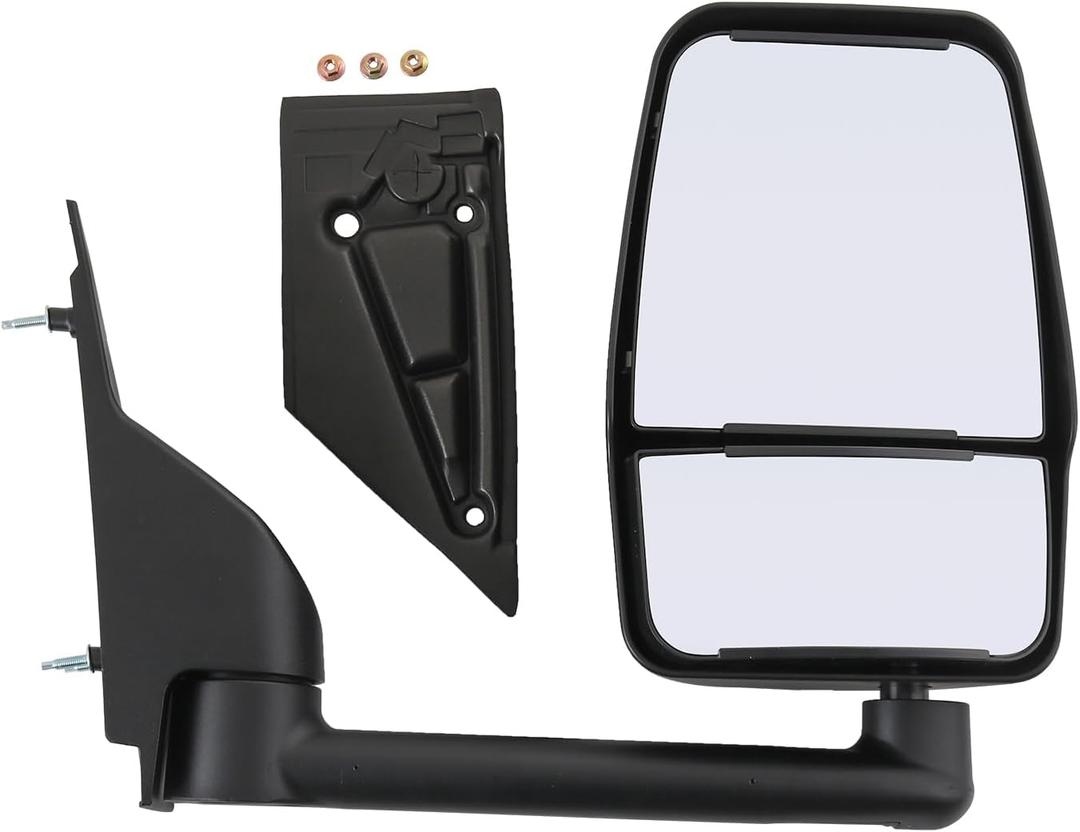 JDMSPEED Right Passenger Side View Mirror Compatible with 2003-2019 Chevy Express GMC Savana 1500/2500/3500 with Manual Adjustment Textured Right Exterior Mirror GM1321426