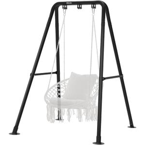 G TALECO GEAR Hammock Chair Stand,Heavy-Duty Steel 300LBS Multi-Use Hammock Stand for Outdoor Indoor, Swing Chair not Include (Black)
