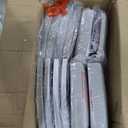 LUMISOL Dining Table Set for 4, 5-Piece Solid Wood Counter Height Kitchen Table Set with 4 Upholstered Chairs for Kitchen, Dining Room, Home Bar, Silver Gray