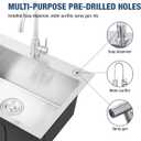 23.6 x 17.7 Inch Kitchen Sink Drop in, Stainless Steel Nano-Coating Kitchen Sinks, 8" Deep Single Bowl Sink with Basket & Drain Kit, 23.6x17.71x8.26 Inch