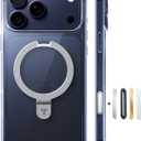 TORRAS Ostand for iPhone 17 Pro Case Clear Magnetic, Fit for MagSafe, 4X Military Drop Protection, Camera Control, Slim Phone Case for iPhone 17 Pro with Kickstand, Anti Yellowing Cover 6.3", Clear